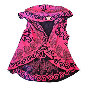 La Cera One Size Swirl Patterned Shawl Pattern Shawl Poncho